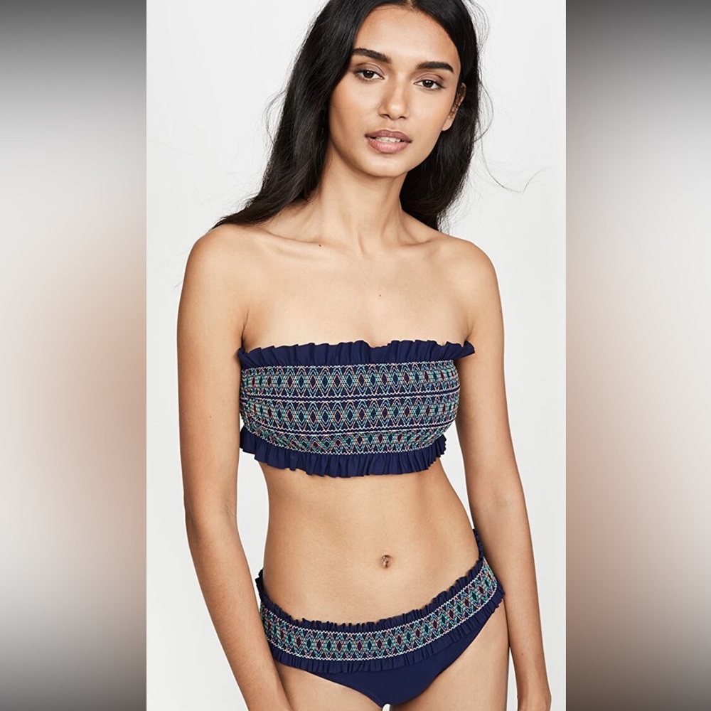 NWT: Tory Burch Costa Bandeau Bikini •size: L•